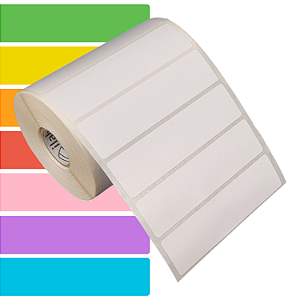 Etiqueta adesiva 100x25mm 10x2,5cm BOPP p/ congelados p/ Zebra Argox Elgin - Rolo c/ 1071 (30m)