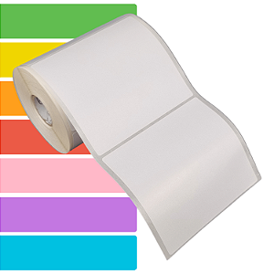Etiqueta adesiva 100x90mm 10x9cm Térmica (impressão sem ribbon) p/ impressora térmica direta - Rolo c/ 30m