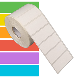 Etiqueta adesiva 50x20mm 5x2cm (1 coluna) Térmica (impressão sem ribbon) impressora térmica direta Rolo c/ 30m