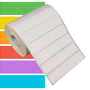 Etiqueta adesiva 33x21mm 3,3x2,1cm (3 colunas s/ espaçamento) Térmica (impressão sem ribbon) Rolo c/ 3750 (30m)