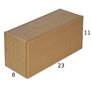 Caixa de papelão CX3 - 23 x 8 x 11 cm (25 unidades)