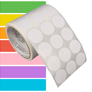 Etiqueta adesiva redonda bolinha 30mm 3cm BOPP - Rolo c/ 1000 (11m)