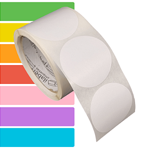 Etiqueta adesiva redonda 60mm 6cm BOPP p/ congelados - Rolo c/ 250 (15,8m)