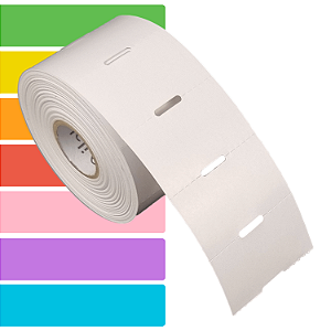 Etiqueta Gôndola 50x30mm 5x3cm Couche cartão Gap central p/ Zebra Elgin - Rolo c/ 1000 (30m)