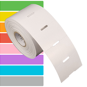 Etiqueta Gôndola 50x30mm 5x3cm Couche cartão Gap central p/ Zebra Elgin - Rolo c/ 1000 (30m)