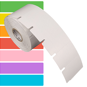 Etiqueta Gôndola 50x30mm 5x3cm Couche cartão Gap lateral p/ Zebra Argox Elgin - Rolo c/ 1000 (30m)