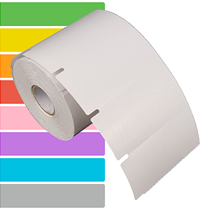 Etiqueta Gôndola adesiva 80x40mm 8x4cm Térmica Gap lateral (impressão sem ribbon) - Rolo c/ 750 (30m)