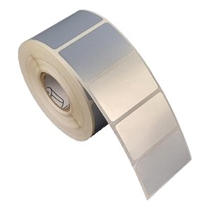 Etiqueta adesiva 40x25mm 4x2,5cm (1 coluna) Poliéster Cromo Fosco p/ Zebra Argox Elgin - Rolo c/ 1071 (30m)