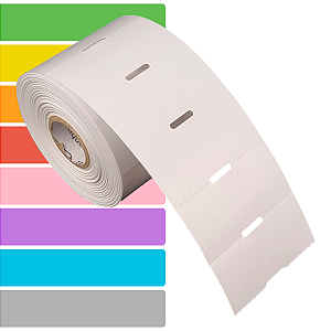 Etiqueta Gôndola 60x30mm 6x3cm Couche cartão Gap central p/ Zebra Elgin - Rolo c/ 1000 (30m)