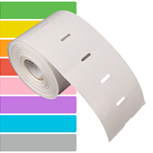 Etiqueta Gôndola 70x30mm 7x3cm Couche cartão Gap central p/ Zebra Elgin - Rolo c/ 1000 (30m)
