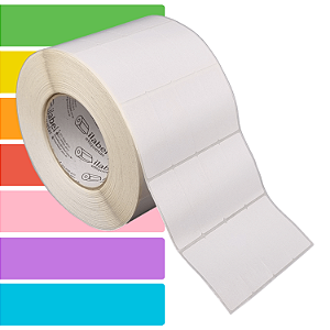 Etiqueta adesiva 26x54mm 2,6x5,4cm (4 colunas) BOPP p/ Zebra ZT230 S4M ZT410 - Rolo c/ 90m Tubete 3 polegadas