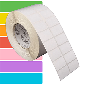 Etiqueta adesiva 40x25mm 4x2,5cm (2 colunas) BOPP p/ congelados Zebra ZT230 S4M Rolo c/ 90m Tubete 3 polegadas