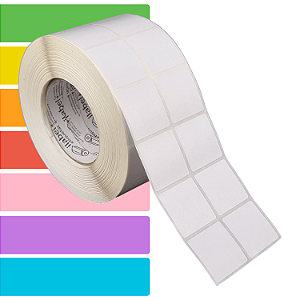 Etiqueta adesiva 40x40mm 4x4cm (2 colunas) BOPP p/ congelados Zebra ZT230 S4M - Rolo c/ 90m Tubete 3 polegadas
