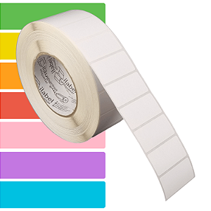 Etiqueta adesiva 50x25mm 5x2,5cm (1 coluna) BOPP p/ congelados Zebra ZT230 S4M - Rolo c/ 90m Tubete 3 polegadas