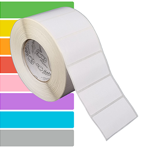 Etiqueta adesiva 80x40mm 8x4cm BOPP p/ Zebra ZT230 S4M ZT410 - Rolo c/ 2094 (90m) Tubete 3 polegadas
