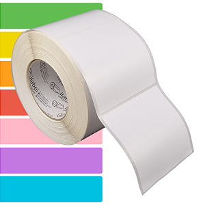 Etiqueta adesiva 100x100mm 10x10cm Térmica (impressão sem ribbon) - Rolo c/ 873 (90m) Tubete 3 polegadas