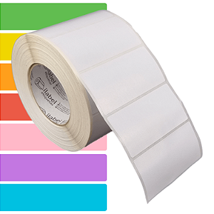 Etiqueta adesiva 100x70mm 10x7cm Térmica (impressão sem ribbon) - Rolo c/ 1233 (90m) Tubete 3 polegadas
