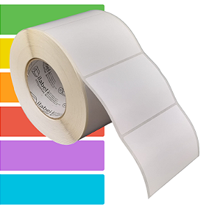 Etiqueta adesiva 100x75mm 10x7,5cm Térmica (impressão sem ribbon) - Rolo c/ 1155 (90m) Tubete 3 polegadas