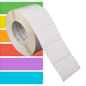 Etiqueta adesiva 15x50mm 1,5x5cm (5 colunas) Térmica (impressão sem ribbon) - Rolo c/ 90m Tubete 3 polegadas