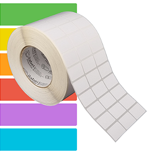Etiqueta adesiva 33x21mm 3,3x2,1cm (3 colunas) Térmica (impressão sem ribbon) - Rolo c/ 90m Tubete 3 polegadas