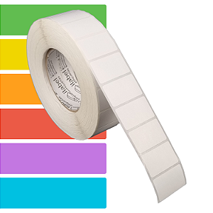 Etiqueta adesiva 40x25mm 4x2,5cm (1 coluna) Térmica (impressão sem ribbon) - Rolo c/ 90m Tubete 3 polegadas