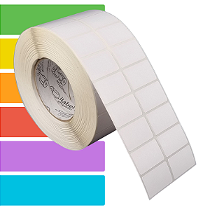 Etiqueta adesiva 40x25mm 4x2,5cm (2 colunas) Térmica (impressão sem ribbon) - Rolo c/ 90m Tubete 3 polegadas