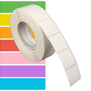 Etiqueta adesiva 40x40mm 4x4cm (1 coluna) Térmica (impressão sem ribbon) Rolo c/ 2094 (90m) Tubete 3 polegadas