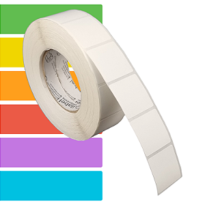 Etiqueta adesiva 40x40mm 4x4cm (1 coluna) Térmica (impressão sem ribbon) Rolo c/ 2094 (90m) Tubete 3 polegadas