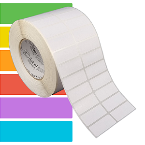 Etiqueta adesiva 50x20mm 5x2cm (2 colunas) Térmica (impressão sem ribbon) Rolo c/ 7824 (90m) Tubete 3 polegadas