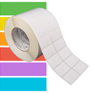 Etiqueta adesiva 50x30mm 5x3cm (2 colunas) Térmica (impressão sem ribbon) Rolo c/ 5454 (90m) Tubete 3 polegadas