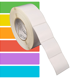 Etiqueta adesiva 50x50mm 5x5cm (1 coluna) Térmica (impressão sem ribbon) Rolo c/ 1698 (90m) Tubete 3 polegadas