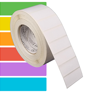 Etiqueta adesiva 60x25mm 6x2,5cm Térmica (impressão sem ribbon) - Rolo c/ 3213 (90m) Tubete 3 polegadas
