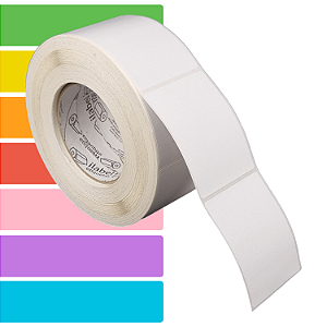 Etiqueta adesiva 60x80mm 6x8cm Térmica (impressão sem ribbon) - Rolo c/ 1083 (90m) Tubete 3 polegadas