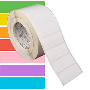Etiqueta adesiva 70x30mm 7x3cm Térmica (impressão sem ribbon) - Rolo c/ 2727 (90m) Tubete 3 polegadas