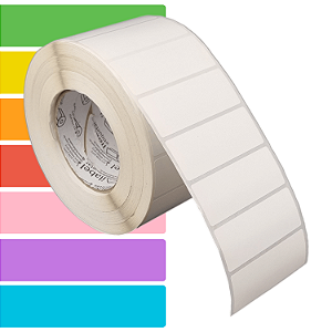 Etiqueta adesiva 80x30mm 8x3cm Térmica (impressão sem ribbon) - Rolo c/ 2727 (90m) Tubete 3 polegadas