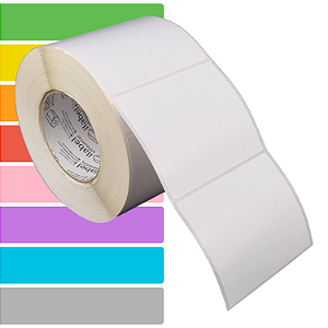 Etiqueta adesiva 102x85mm 10,2x8,5cm Couche p/ Zebra ZT230 S4M ZT410 - Rolo c/ 1023 (90m) Tubete 3 polegadas