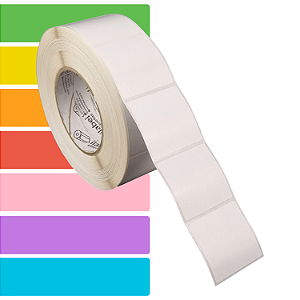 Etiqueta adesiva 50x50mm 5x5cm (1 coluna) Couche p/ Zebra ZT230 S4M ZT410 Rolo c/ 1698 (90m) Tubete 3 polegadas