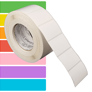 Etiqueta adesiva 60x40mm 6x4cm Couche p/ Zebra ZT230 S4M ZT410 - Rolo c/ 2094 (90m) Tubete 3 polegadas