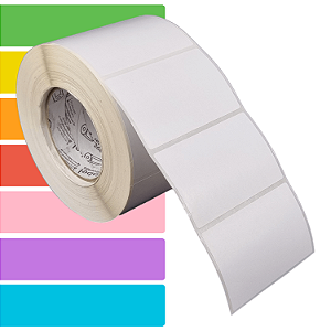 Etiqueta adesiva 95x60mm 9,5x6cm Couche p/ Zebra ZT230 S4M ZT410 - Rolo c/ 1428 (90m) Tubete 3 polegadas