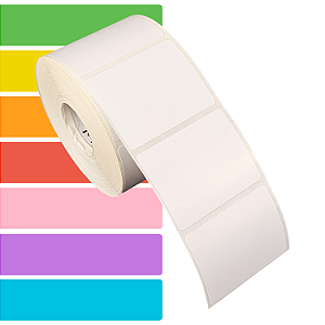 Etiqueta adesiva 50x40mm 5x4cm (1 coluna) Couche p/ Zebra Argox Elgin - Rolo c/ 697 (30m)