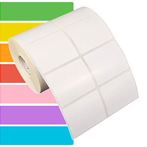 Etiqueta adesiva 50x40mm 5x4cm (2 colunas) BOPP p/ Zebra Argox Elgin - Rolo c/ 1394 (30m)