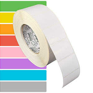 Etiqueta adesiva 50x35mm 5x3,5cm (1 coluna) BOPP p/ congelados Zebra ZT230 S4M ZT410 Rolo 90m Tubete 3 pol