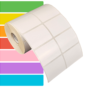 Etiqueta adesiva 50x35mm 5x3,5cm (2 colunas) BOPP p/ congelados p/ Zebra Argox Elgin - Rolo c/ 1578 (30m)