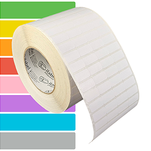 Etiqueta adesiva 25x12mm 2,5x1,2cm (4 colunas) BOPP p/ congelados Zebra ZT230 - Rolo c/ 90m Tubete 3 polegadas
