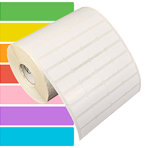 Etiqueta adesiva 25x12mm 2,5x1,2cm (4 colunas) BOPP p/ Zebra Argox Elgin - Rolo c/ 8000 (30m)