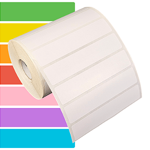 Etiqueta adesiva 100x20mm 10x2cm BOPP p/ Zebra Argox Elgin - Rolo c/ 1304 (30m)
