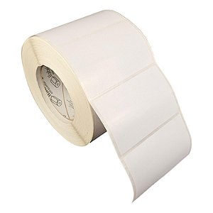 Etiqueta adesiva 100x65mm 10x6,5cm Poliéster branco brilho p/ Zebra ZT230 S4M ZT410 Rolo c/ 1323 90m Tubete 3 polegadas