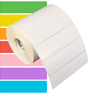 Etiqueta adesiva 85x25mm 8,5x2,5cm Térmica (impressão sem ribbon) p/ impressora térmica direta - Rolo c/ 30m