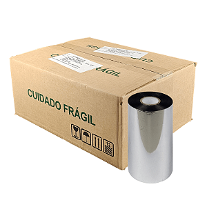 Ribbon 110x300 Cera Mastercorp G42 Premium Externo p/ etiqueta Couché 1 pol impressora industrial Caixa c/ 12 unidades