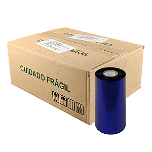 Ribbon 110x300 Resina Mastercorp Z400 Externo p/ etiqueta BOPP 1 pol impressora térmica industrial Caixa c/ 12 unidades